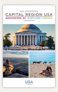 Cover of 2025 Capital Region USA Holiday Guide German edition